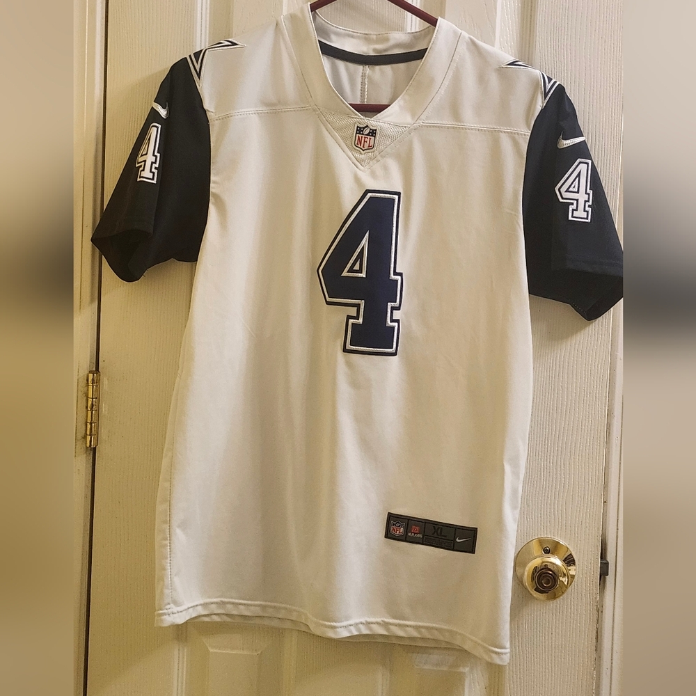 ​Nike NFL Dallas Cowboys Dak Prescott #4 Jersey White Navy XL